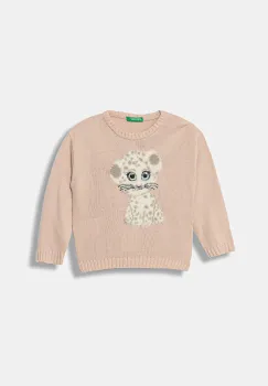 United Colors of Benetton pulover copii culoarea roz, light, 13DZG1013 imagine