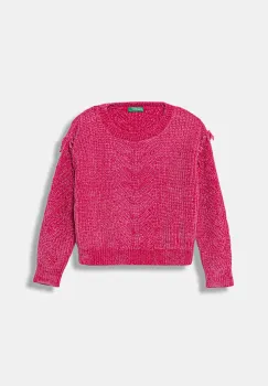 United Colors of Benetton pulover copii culoarea roz, light, 13HHC108W imagine