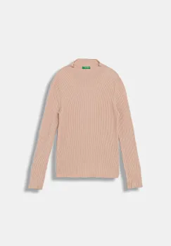 United Colors of Benetton pulover copii culoarea roz, light, 1Y7QC200P imagine
