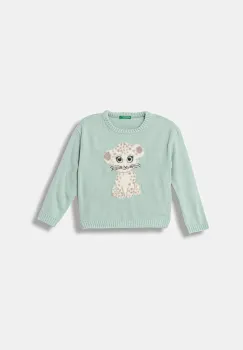 United Colors of Benetton pulover copii culoarea turcoaz, light, 13DZG1013 imagine