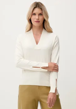 United Colors of Benetton pulover culoarea bej, light, 1W2AD4034 imagine