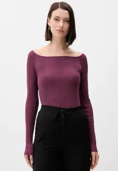 United Colors of Benetton pulover culoarea violet, light, 16UYD10E7 imagine