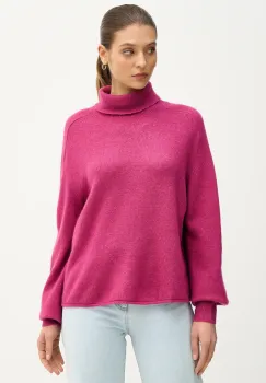 United Colors of Benetton pulover culoarea violet, light, cu guler, 11CZD204F imagine