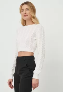 United Colors of Benetton pulover de bumbac culoarea bej, light imagine