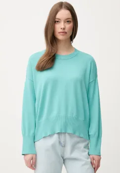 United Colors of Benetton pulover de bumbac culoarea turcoaz, light, 1294D10DP imagine