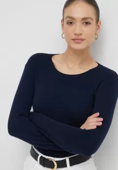 United Colors of Benetton pulover de bumbac femei, culoarea albastru marin, light imagine