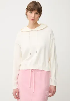 United Colors of Benetton pulover de bumbac femei, culoarea bej, light, 1294D203T imagine