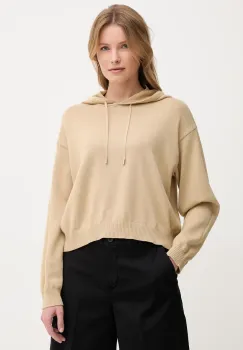 United Colors of Benetton pulover de bumbac femei, culoarea bej, light, 1294D203T imagine