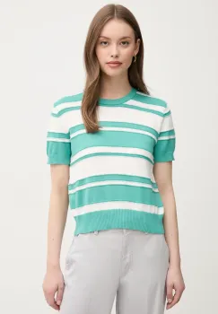 United Colors of Benetton pulover de bumbac femei, culoarea turcoaz, light, 1294E10D0 imagine