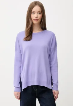 United Colors of Benetton pulover de bumbac femei, culoarea violet, light, 1091D10D7 imagine