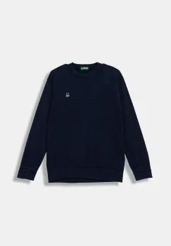 United Colors of Benetton pulover de bumbac pentru copii culoarea albastru marin, light, 120YC108S imagine