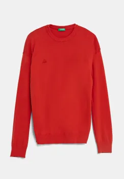 United Colors of Benetton pulover de bumbac pentru copii culoarea rosu, light, 1098C107W imagine