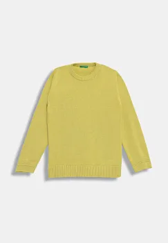 United Colors of Benetton pulover de bumbac pentru copii culoarea verde, light, 120YC108S imagine