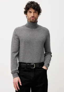 United Colors of Benetton pulover de casmir culoarea negru, light, cu guler, 1033U2011 imagine