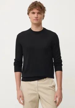 United Colors of Benetton pulover de lana barbati, culoarea negru, light, 11AHU1056 imagine