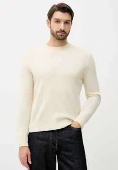 United Colors of Benetton pulover de lana culoarea bej, 103MU10B5 imagine