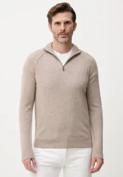 United Colors of Benetton pulover de lana culoarea bej, cu turtleneck, 1006U202B imagine