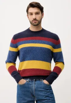 United Colors of Benetton pulover de lana culoarea bleumarin, 103MK10AR imagine