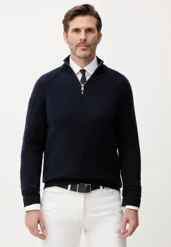 United Colors of Benetton pulover de lana culoarea bleumarin, cu turtleneck, 1006U202B imagine