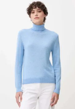 United Colors of Benetton pulover de lana culoarea gri, cu guler, 1002D2348 imagine