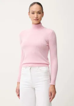 United Colors of Benetton pulover de lana culoarea gri, cu guler, 1002D2348 imagine