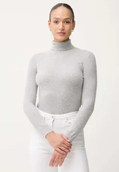 United Colors of Benetton pulover de lana culoarea gri, cu guler, 1002D2348 imagine