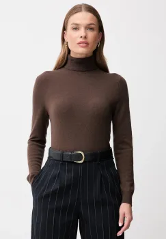 United Colors of Benetton pulover de lana culoarea gri, cu guler, 1002D2348 imagine