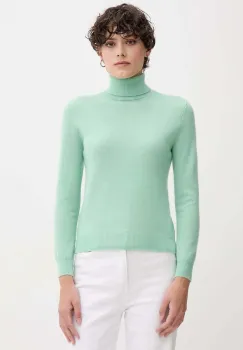 United Colors of Benetton pulover de lana culoarea gri, cu guler, 1002D2348 imagine