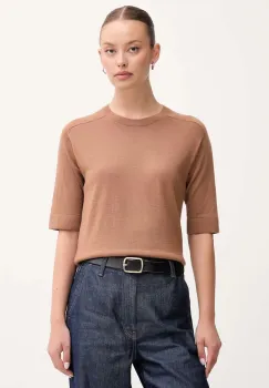 United Colors of Benetton pulover de lana culoarea maro, light, 11AHD10E6 imagine
