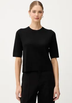 United Colors of Benetton pulover de lana culoarea negru, light, 11AHD10E6 imagine