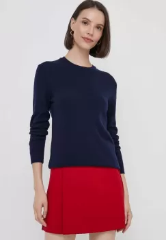 United Colors of Benetton pulover de lana femei, culoarea albastru marin, light imagine