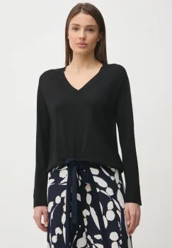 United Colors of Benetton pulover de lana femei, culoarea negru, light, 11AHD402M imagine