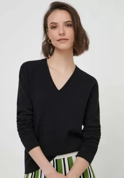 United Colors of Benetton pulover de lana femei, culoarea negru, light imagine