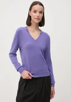 United Colors of Benetton pulover de lana femei, culoarea violet, light imagine