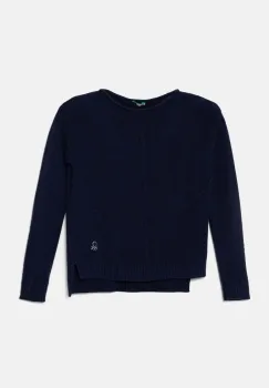 United Colors of Benetton pulover de lana pentru copii culoarea albastru marin, light, 1244C106X imagine