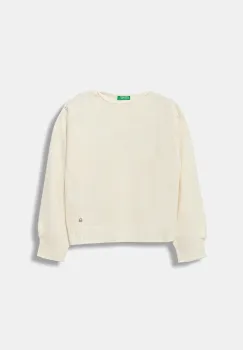 United Colors of Benetton pulover de lana pentru copii culoarea bej, light, 126WC108Q imagine
