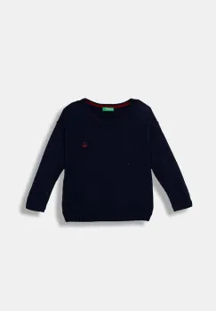 United Colors of Benetton pulover de lana pentru copii culoarea bleumarin, light, 1041H1025 imagine