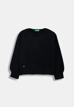 United Colors of Benetton pulover de lana pentru copii culoarea bleumarin, light, 126WC108Q imagine