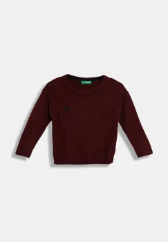 United Colors of Benetton pulover de lana pentru copii culoarea bordo, light, 1041H1025 imagine