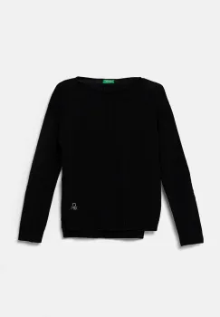 United Colors of Benetton pulover de lana pentru copii culoarea negru, light, 1244C106X imagine