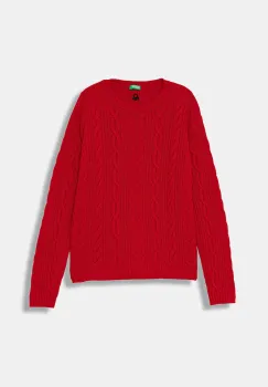 United Colors of Benetton pulover de lana pentru copii culoarea rosu, 1344C107G imagine