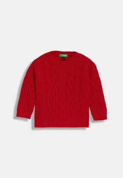 United Colors of Benetton pulover de lana pentru copii culoarea rosu, 1344G100R imagine