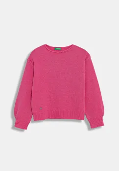 United Colors of Benetton pulover de lana pentru copii culoarea roz, light, 126WC108Q imagine