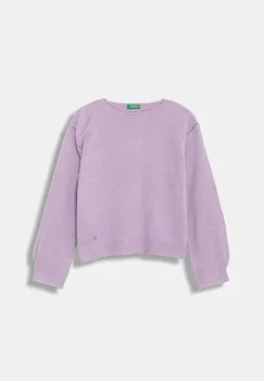 United Colors of Benetton pulover de lana pentru copii culoarea violet, light, 126WC108Q imagine