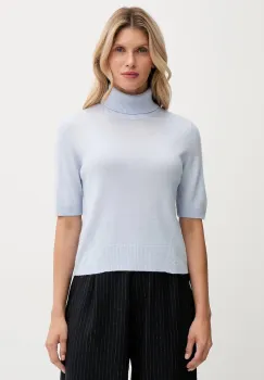 United Colors of Benetton pulover de lana pentru copii light, cu guler, 102HD203X imagine