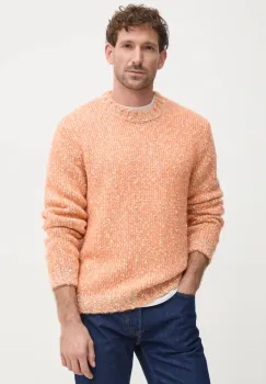 United Colors of Benetton pulover din amestec de lana barbati, culoarea portocaliu, 116NU108M imagine