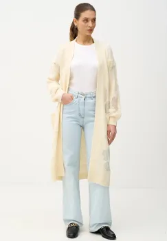 United Colors of Benetton pulover din amestec de lana culoarea bej, 18L4EN00J imagine