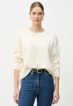 United Colors of Benetton pulover din amestec de lana culoarea bej, 191VD10EZ imagine