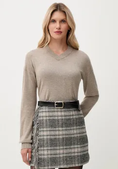 United Colors of Benetton pulover din amestec de lana culoarea bej, light, 102HD4032 imagine
