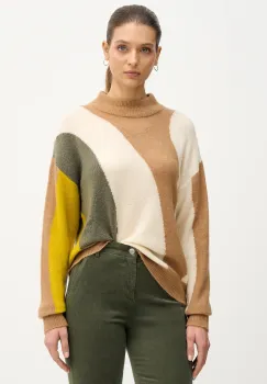 United Colors of Benetton pulover din amestec de lana culoarea bej, light, 11CZE10ER imagine